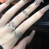 Diseño de nicho herradura geométrica Saturno perla incrustada circón estilo frío ins anillo abierto coreano de alto nivel para mujer