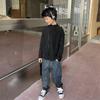 Camiseta Térmica de Cuello Medio Alto Estilo Coreano para Niño, Top de Ropa de Invierno Derong, Camiseta de Manga Larga de Color Sólido para Niño Nueva de Otoño e Invierno 2025