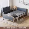 Cama plegable de uso doméstico con estructura de hierro, cama de siesta individual para viviendas de alquiler, cama doble portátil con estructura de hierro, cama simple de tablero duro, tipo económico