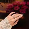Anillo Abierto de Nuevo Estilo, Rojo Natural Simulado, Elegante y Sencillo, para Mujer, Dulce y Fresco, Regalo para Mejor Amiga