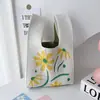 Bolso Chaleco Bolso Chaleco Bolso de Mano Tejido Casual Bolso de Mano Contraste de Color Ajedrez Bolso de Mano Coreano de Lujo Ligero