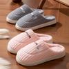Pantuflas Postparto Sencillas para Mujer, Uso en Interiores del Hogar en Otoño e Invierno, Cálidas de Felpa para Dormitorio, Pantuflas de Algodón Suaves con Suela para Pareja