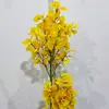 Rama de Ginkgo Tridimensional de 3 Puntas Transfronteriza Simulada para Decoración Suave del Hogar, Decoración de Hoja de Ginkgo Amarilla para Atmósfera de Otoño