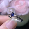 Anillo de Zafiro Natural, Forma de Huevo 3x5mm Corte Facetado, Incrustado con Gemas de Colores, Popular en Transmisiones en Vivo de Xiaohongshu, Artículo de Venta Caliente, Suministro Directo