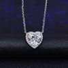 Tiktok live colar luxuoso em forma de coração brilhante imitação colar de diamante importado pt950 corrente de clavícula de diamante de alto carbono
