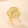 Anillo de acero inoxidable estilo europeo y americano para mujer, personalidad de alta calidad, joyería de acero de titanio, soldadura por presión de aceite, flor de marca, anillo abierto, fábrica de venta al por mayor