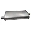 Silenciador tipo M de tubo de escape de acero inoxidable para coche, silenciador de tambor plano de acero inoxidable, el silenciador del tubo de escape se puede reemplazar libremente