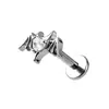 Joyería para la Cabeza de Aleación de Titanio F136 Murciélago Estéreo 3D Perforación de Labios de Circonita Joyería para Piercings Corporales de Titanio G23 Perforación de Cartílago Auricular