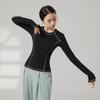 Ropa de Danza Moderna con Diseño de Puntada de Refuerzo, Camiseta Interior para Capas, Nuevo Estilo para Mujer, Camiseta de Manga Larga Única y Elegante