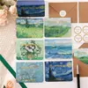 Cartão de Cumprimentos em Pintura a Óleo com Toque de Luxo, Bênçãos Manuscritas, Espaço em Branco para Mensagem de Natal, Festival Qixi, Dia dos Namorados, Agradecimento a Alunos, Mensagem de Aniversário, Agradecimento