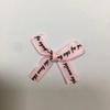 Lazo de Letra Accesorios DIY Lazo de Tela Hecho a Mano Accesorios para Bodas y Festividades Letra de Dos Puntas Anudado a Mano
