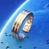 Estación Independiente AliExpress Transfronteriza Venta Caliente Anillo Doble Magnético Roscado Hombres Retro Creativo Abierto Anillo de Pareja Venta al por Mayor