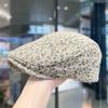 Gorra de Béisbol con Estampado de Leopardo Estilo Chica Picante Retro Americana para Mujer, Adelgazante de Rostro, Gorra de Béisbol Beret Invertida Fresca Urbana de Moda