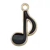 Moda Europeia e Americana Colorida Instrumento Musical Guitarra Violino Piano Tom Liga de Zinco Gota de Óleo DIY Acessórios de Joias Pequenos Pingentes