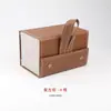 Estuche para Gafas con Múltiples Compartimentos, Estuche Plegable Hecho a Mano de Cuero para Gafas de Sol, Estuche para Gafas de Miopía, Caja de Almacenamiento para Joyería y Cosméticos, Estuche para Gafas con Logo