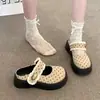 Mules cerrados de suela gruesa estilo hada para mujer, nuevos de otoño 2026, sandalias Mary Jane de encaje francés Birkenstock