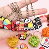 Llavero Colgante de Baloncesto de Dibujos Animados Llavero de Bola de Goma Suave de PVC Decoración DIY para Mochila Accesorios de Amazon Venta al por Mayor