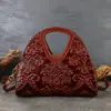Bolso de Mano de Lujo Ligero Estilo Étnico Retro de Alta Gama para Mujer Modelo Nuevo 2025 Bolso de Cuero Genuino para Madres de Edad Media Bolso de Hombro Único Cruzado