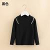 Malha Feminina Infantil Gola Alta Meia-calça Infantil Grande Roupa de Primavera e Outono Preto Estilo Estrangeiro Macio Waxy Princesa Bebê Suéter Base