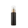 Frasco de Loção de Vidro Preto Personalizado à Prova de Luz Tipo Bomba Frasco Borrifador Hidratante Portátil Frasco Dosador de Sérum Cosmético