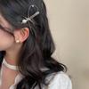 Pasador Metálico de Lazo Mismo que Amazon Clip de Una Palabra Estilo Coreano Pasador para la Parte Trasera de la Cabeza Nuevo Versátil Dulce Accesorio para el Cabello