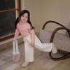 Suéter Base de Lã Integrado de Gola Alta da Moda para Bebê para Mulheres Versátil Estiloso Malha de Bebê Nova para o Inverno 2025