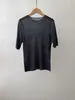 Camiseta BORBOTIE para Mujer 2026 Primavera/Verano Nueva BC Lana Soluble en Agua Lentejuelas Cuello Redondo Manga Corta Suéter Camiseta