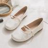Zapatos Mary Jane de Estilo Chino Estilo Nacional Primavera 2025 Noche Estilo Gentil con Falda Francés Hermosos Zapatos Individuales de Boca Baja para Mujer