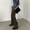 Pantalones Negros Retro Japoneses Nuevos de Primavera y Otoño Básicos Versátiles Sueltos Casual Cintura Elástica Rectos de Carga
