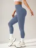 Calça de Yoga Lavada à Areia Sem Costura Transfronteiriça Cintura Alta Levanta Bumbum Ajustada Calça Longa Esportes de Corrida Fitness Leggings