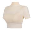 Copa integrada transfronteiriça com almofada peitoral de manga curta roupas de ioga top apertado Pilates Fitness corrida esportes T-shirt