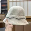 Gorro de Punto para Mujer, Nuevo Moda Otoño e Invierno Sombrero de Pescador, Sombrero Cubo Versátil para Adelgazar la Cara, Sombrero Cálido Retro