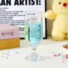 Taças de Vinho de Vidro com Pintura Manual de Plantas e Flores, Taças com Haste, Taças de Vinho para Uso Doméstico, Copos de Presente, Taças com Haste de Desenho Animado