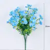 Flores Artificiais Amazon Transfronteiriças Eucalipto de 7 Galhos Phalaenopsis Flores Falsas para Decoração de Casa Jardim Casamento Flores Artificiais