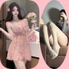 Roupa Íntima Sexy Desejo Puro Gancho Aberto Não Precisa Tirar Laço Pérola Suspensório Camisola Transparente Desejo Puro Renda Borboleta Conjunto