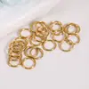 Anillo Cerrado de Acero Inoxidable Anillo de Conexión Anillo para Pulsera Collar DIY Accesorios de Colgante Hechos a Mano Anillo Chapado en Oro Verdadero 18k Conector