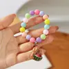 Nova Pulseira Pibala de Cartão de Desenho Animado Cor de Doce com Contas Pulseira Infantil de Contas Pulseira para Meninos e Meninas