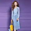 Traje de moda de alta gama Fimoni para mujer, diseño de primavera, top versátil con cintura alta, falda plisada de cintura alta