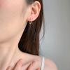 Plain anel brincos anel de orelha osso da orelha unhas femininas piercing da orelha nicho de alta qualidade simples círculo orelha fivela brincos de alfinete de orelha feminino