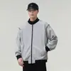 Chaqueta patchwork de cuello alto para hombre, nuevo cárdigan de primavera y otoño, sudadera con cremallera, chaqueta casual de moda, top deportivo