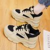 Zapatos de mujer de altura pequeña, nuevos de primavera 2024, estilo coreano, zapatos de plataforma delgados que combinan con todo, zapatillas casuales