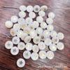Contas soltas de concha de água doce 8mm impressão dourada ouro elemento natural contas acessórios para pulseira colar joias DIY