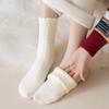 Calcetines de terciopelo cálidos para mujer, calcetines gruesos para dormir con forro polar, calcetines de suelo para otoño e invierno, calcetines de dormir de invierno para adultos, calcetines Moon
