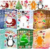 6 Piezas/Set de Pegatinas Populares de Navidad para Disfrazar Niños Juguete Pegatinas de Decoración Festiva de Amazon