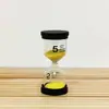 Reloj de Arena Seleccionado Cuidadosamente con Tapa Negra Temporizador de 1-60 Minutos Regalo de Cumpleaños Decoración del Hogar Artesanía de Vidrio Reloj de Arena para Comedor