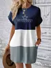 Vestido de Moda Nuevo de Verano para Mujer Sudadera Larga de Cuello Redondo de Equipo de la NFL 211 Vestido Elegante Europeo y Americano