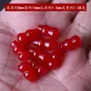 Colar com Pingente de Corda Vermelha Imitando Jade Vermelho em Forma de Cabacinha de Vidro Jade para Homens e Mulheres, Jóia de Vidro Estilo Coreano da Moda para Casais