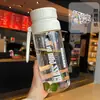 Copo de Vidro Retro Americano, Moderno e Estiloso, Portátil com Tampa, Resistente ao Calor, à Prova de Vazamentos, Copo de Café para Casal