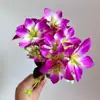 18 cabeças lírios flores artificiais decoração de mesa decoração de casa casamento decoração de auditório de casamento paisagismo arranjo de flores atacado