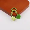 Cadena de Anillas de Primavera Colorida con Colgantes de Pentagrama y Corazón Accesorios de Cadena para Colgar Llaveros DIY Material de Cuentas